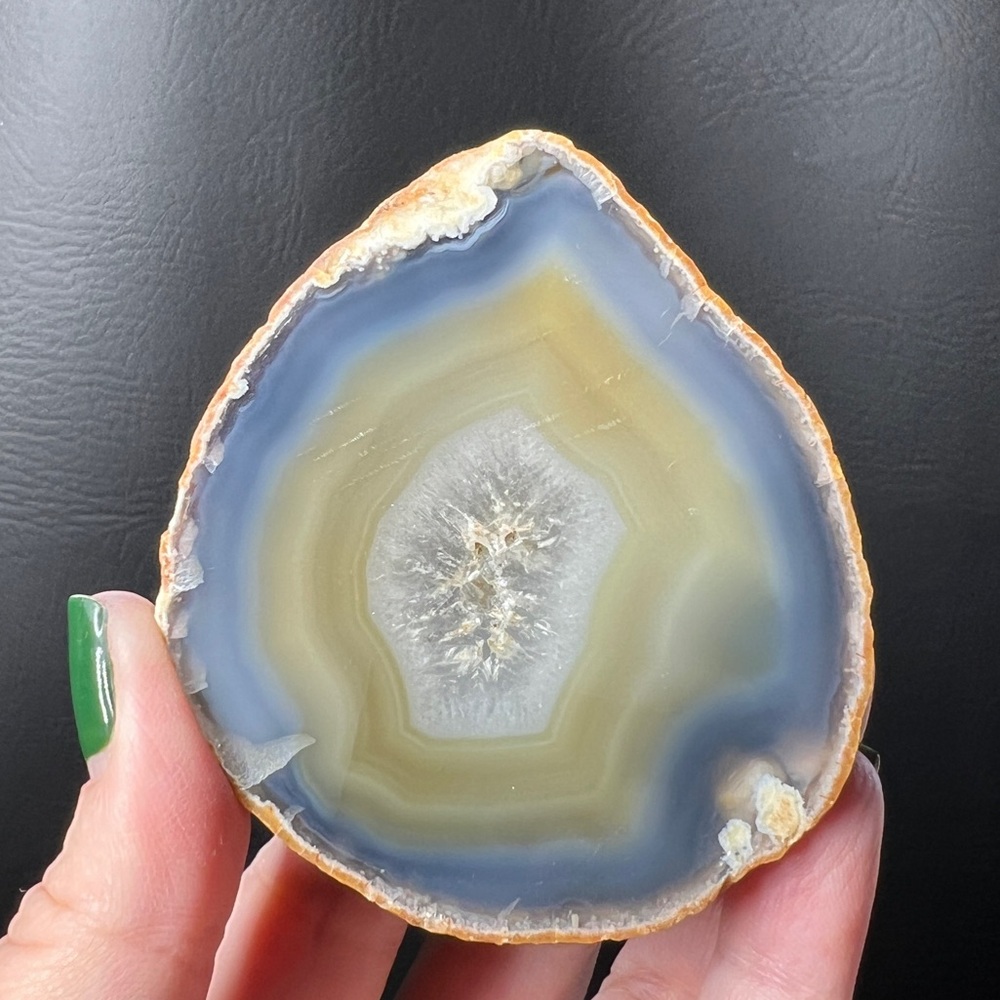 8.22 oz Polished Banded Agate Nodule - Agate Home Decor - Crystal Geode